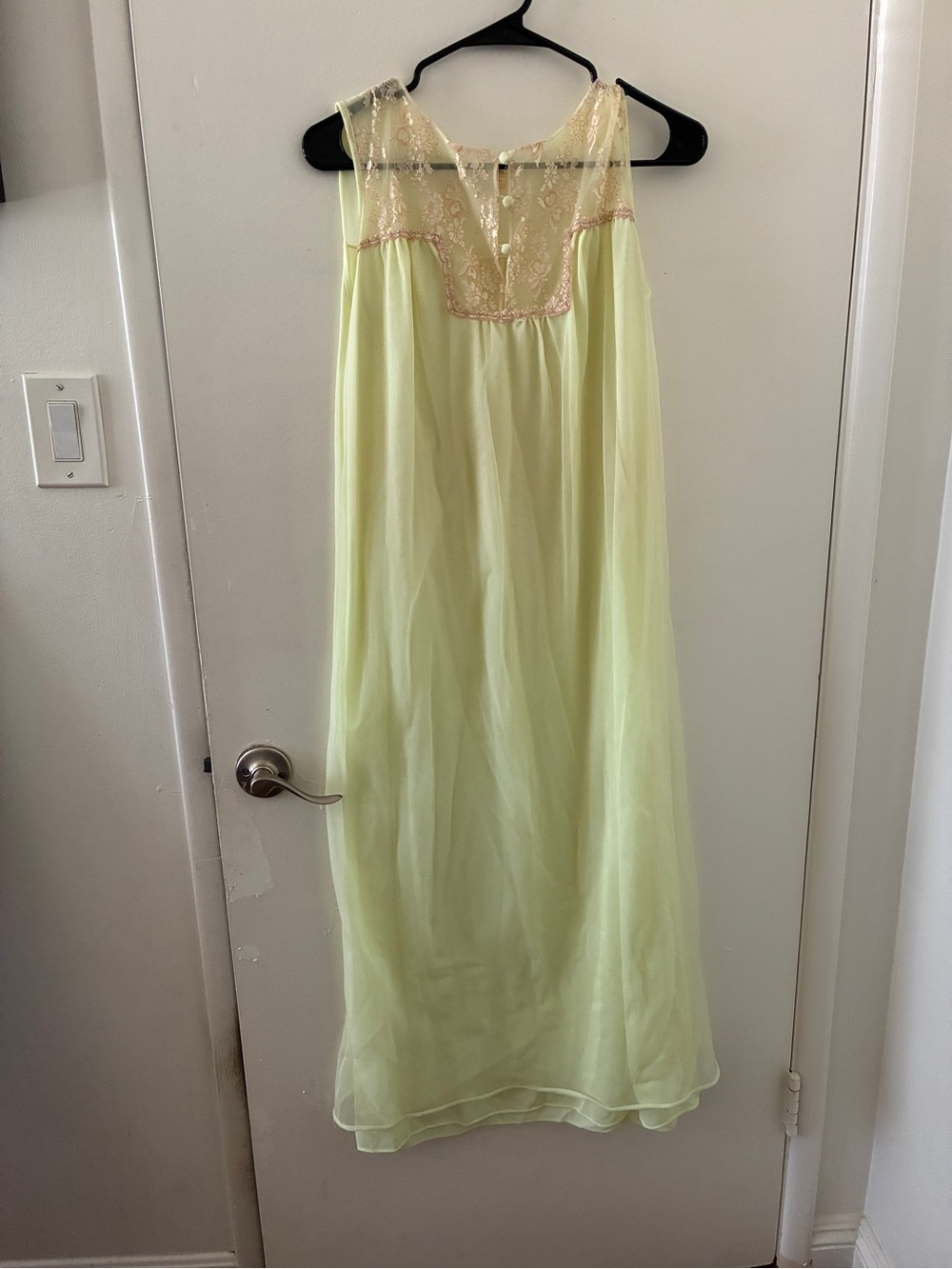 Vintage Yellow Slip Dress Nightgown